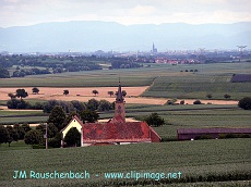 chapelle a ergersheim, strasbourg au fond,alsace.alsace