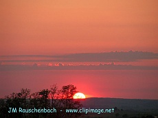 coucher de soleil sur les vosges, oberhausbergen.alsace