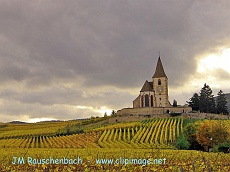 eglise et vignoble de unavihr.alsace