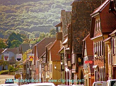 rosheim, rue centrale du village.alsace