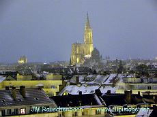 cathedrale strasbourg,soir