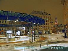 place homme de fer , nuit hiver