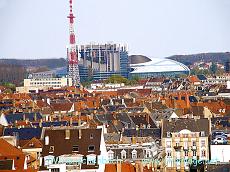 toits de strasbourg nord, antenne tv france 3 et parlement europeen