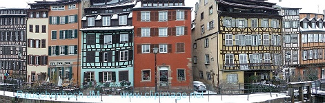 quai petite france,neige,panoramique