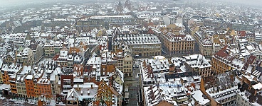 toits de strasbourg, panoramique hiver 2