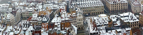 toits de strasbourg, panoramique hiver